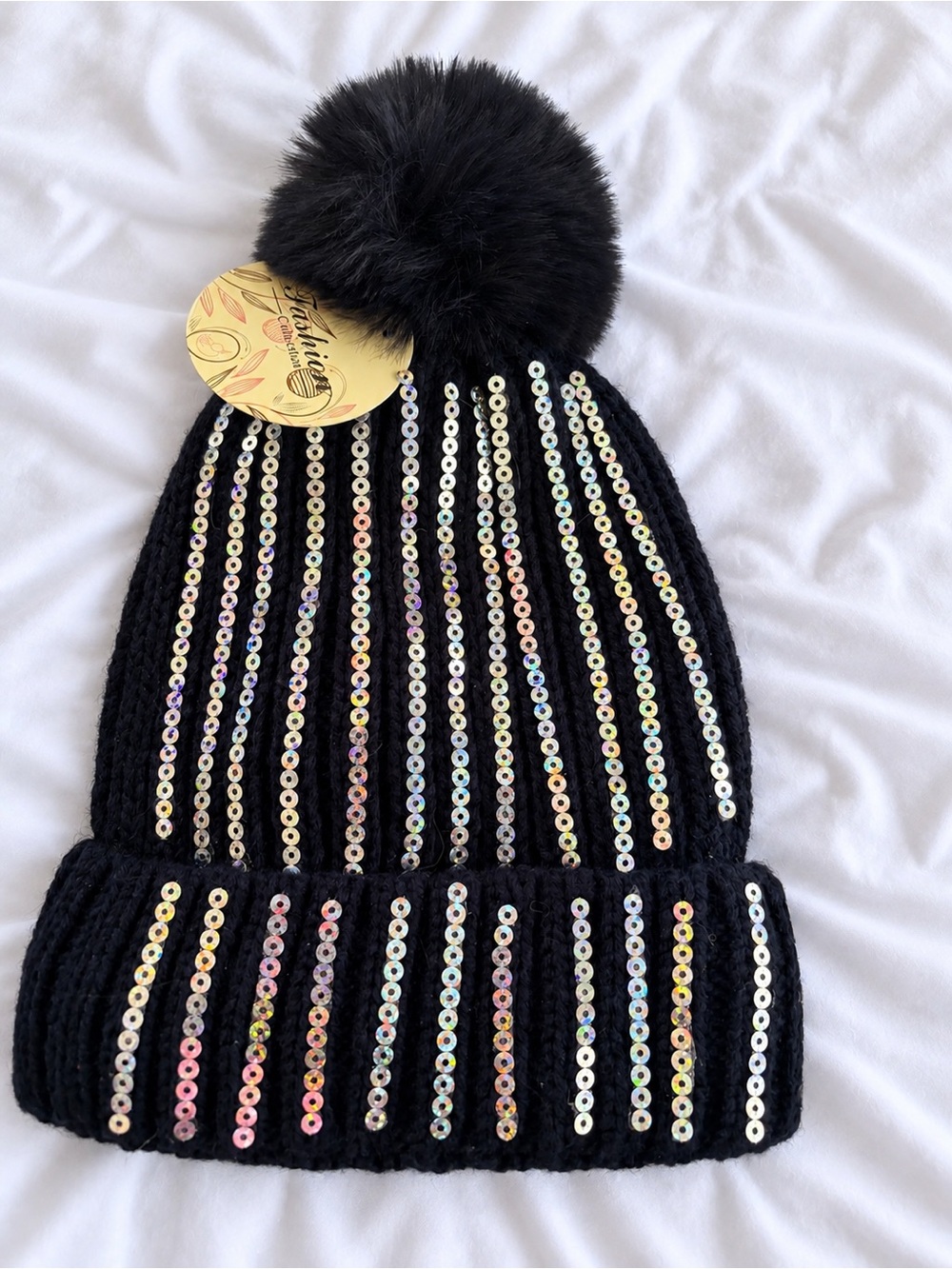 New navy blue knit beanie